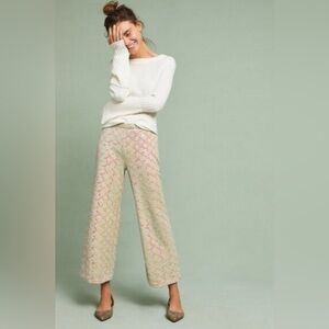 ett:twa by Anthropologie Sequin Wide-Leg Pants, size 6